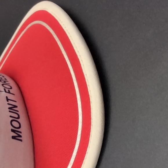 VTG,Webb's Lanes Mount Forest Red/White 3 Stripe Snapback Trucker Hat. - Picture 3 of 13